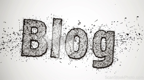 Image of The word Blog created in Stippling.