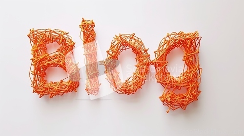 Image of The word Blog created in String Art Lettering.