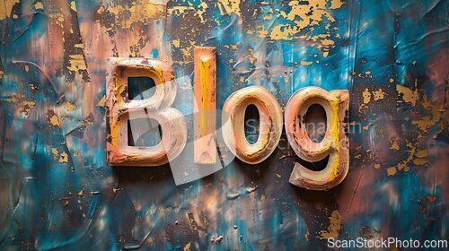 Image of Stucco Veneziano Blog concept creative art poster.