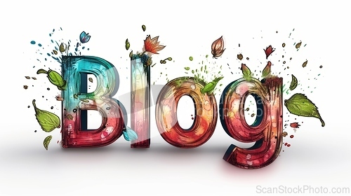 Image of The word Blog created in Surrealistic Drawing.
