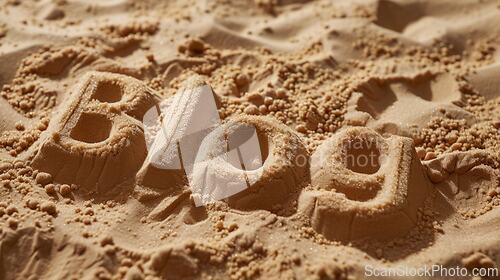 Image of Sand Blog concept creative art poster.