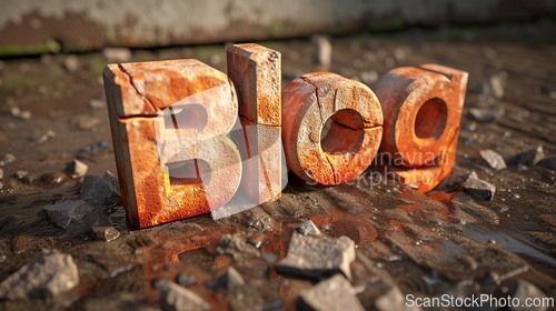 Image of Sandstone Blog concept creative art poster.