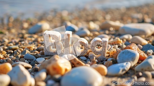 Image of Sandstone Blog concept creative art poster.