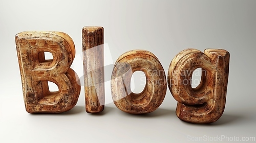 Image of The word Blog created in Sans Serif Typography.