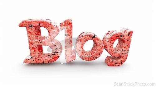 Image of The word Blog created in Script Typography.