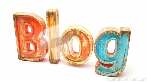 Image of The word Blog created in Script Typography.