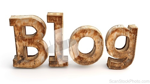 Image of The word Blog created in Serif Typography.