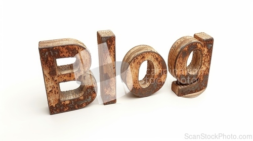 Image of The word Blog created in Serif Typography.