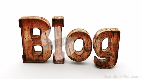 Image of The word Blog created in Serif Typography.