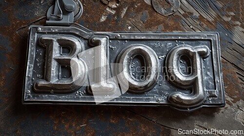 Image of Silver Blog concept creative art poster.