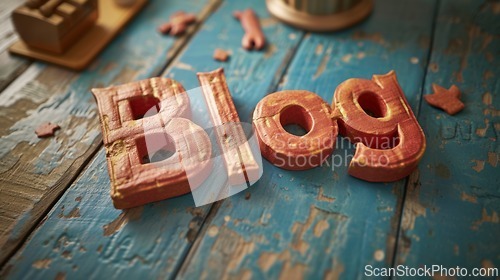 Image of Slate Stone Blog concept creative art poster.