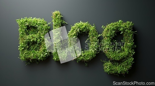 Image of Turf Blog concept creative art poster.