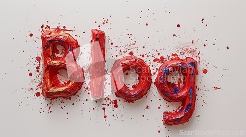 Image of The word Blog created in Uncial Calligraphy.
