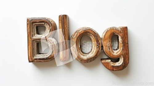 Image of The word Blog created in Uncial Calligraphy.