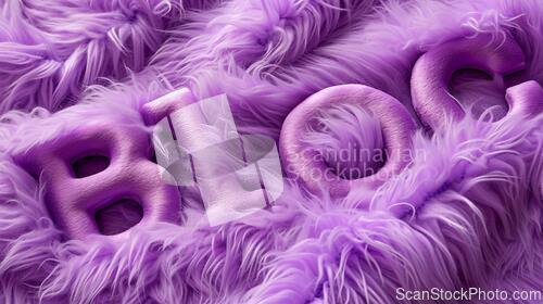 Image of Violet Fur Blog concept creative art poster.
