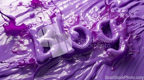 Image of Violet Slime Blog concept creative art poster.