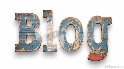 Image of The word Blog created in Vintage Typography.