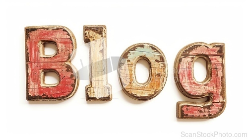 Image of The word Blog created in Vintage Typography.