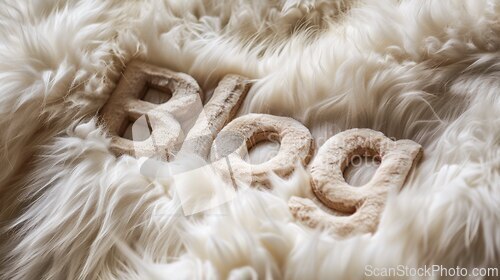 Image of White Fur Blog concept creative art poster.