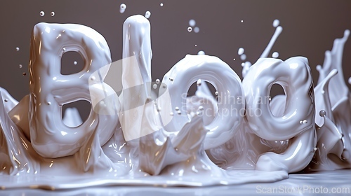 Image of White Slime Blog concept creative art poster.
