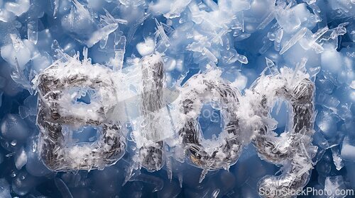 Image of Winter Blog concept creative art poster.