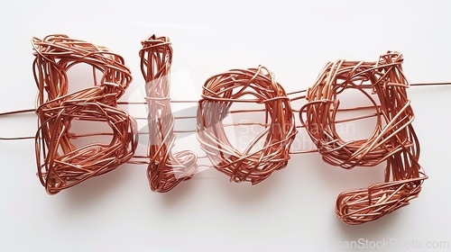 Image of The word Blog created in Wire Lettering.