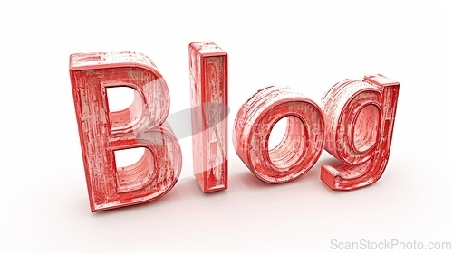 Image of The word Blog created in 3D Typography.
