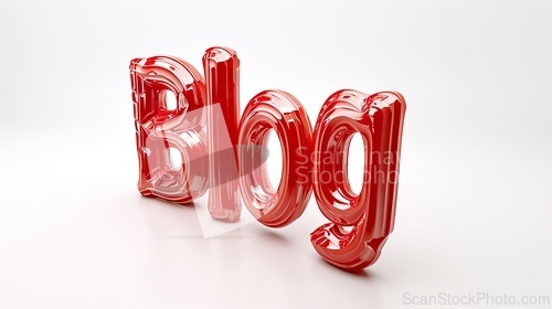 Image of The word Blog created in 3D Typography.