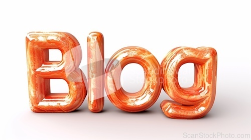 Image of The word Blog created in 3D Typography.