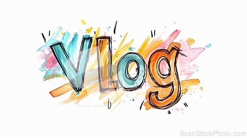 Image of The word Vlog created in Minimalist Drawing.