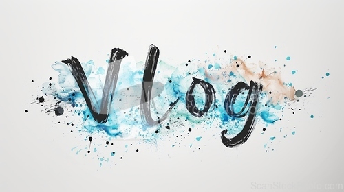 Image of The word Vlog created in Modern Calligraphy.