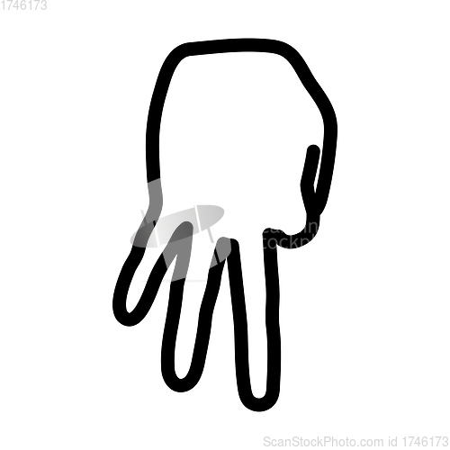 Image of Baseball Catcher Gesture Icon