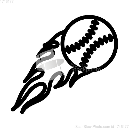 Image of Baseball Fire Ball Icon