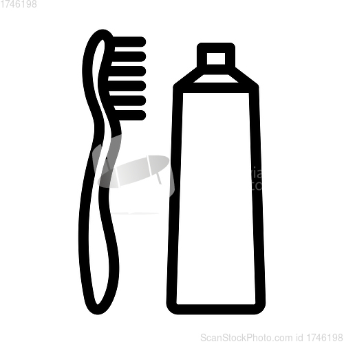 Image of Toothpaste And Brush Icon