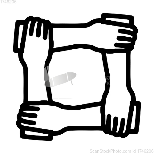 Image of Icon Of Crossed Hands