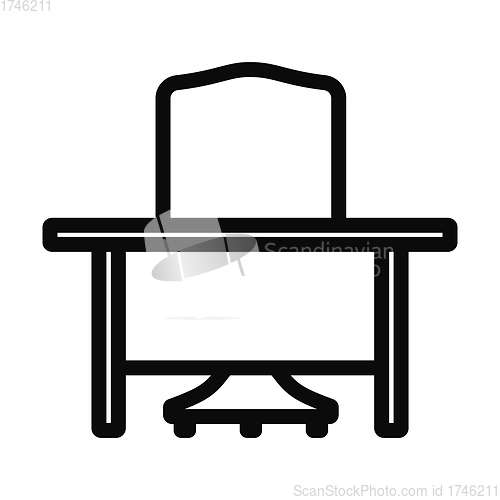 Image of Icon Of Table And Armchair