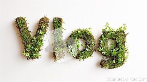 Image of Moss Vlog concept creative art poster.