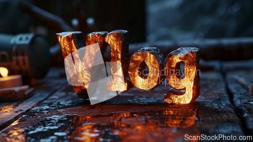 Image of Onyx Crystal Vlog concept creative art poster.