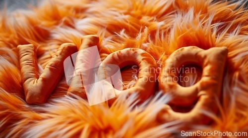 Image of Orange Fur Vlog concept creative art poster.