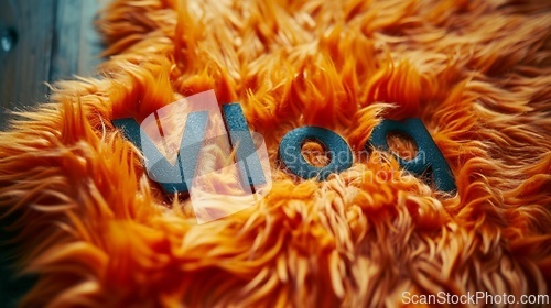 Image of Orange Fur Vlog concept creative art poster.