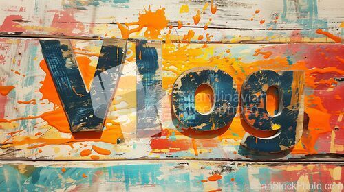 Image of The word Vlog created in Altered Art.