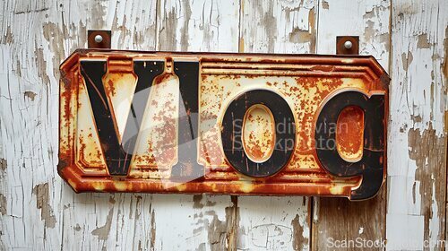 Image of The word Vlog created in Art Deco Typography.