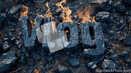 Image of Basalt Stone Vlog concept creative art poster.