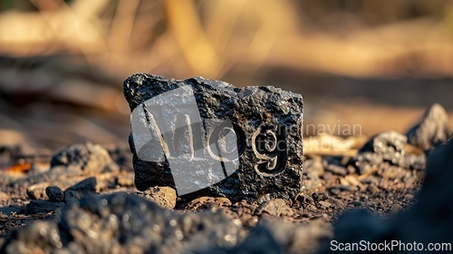 Image of Basalt Stone Vlog concept creative art poster.