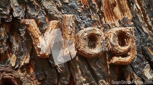 Image of Bark Vlog concept creative art poster.