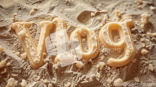 Image of Beige Vlog concept creative art poster.