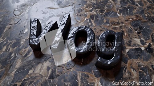 Image of Black Marble Vlog concept creative art poster.