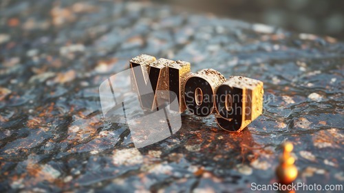 Image of Black Marble Vlog concept creative art poster.