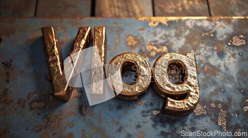 Image of Bronze Vlog concept creative art poster.