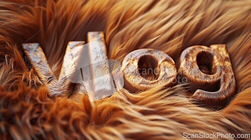 Image of Brown Fur Vlog concept creative art poster.